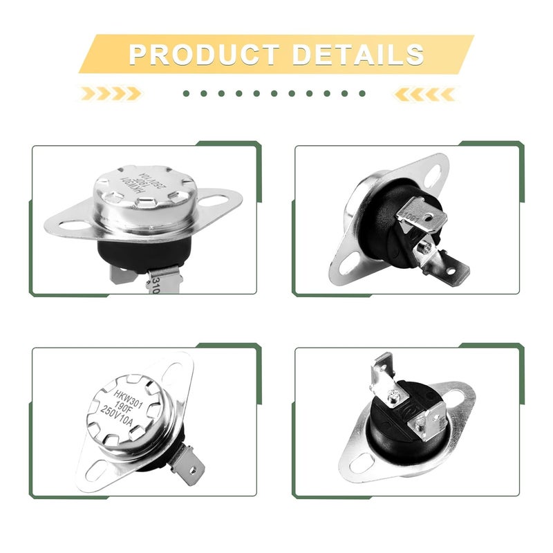 BKIFU 31091 Limit Switch 190℉ Fit for Atwood/Hydro Flame/Dometic RV Furnace,Furnace Replacemet Parts,High Temperature Limit Switch 190℉(2PCS) - Image 4